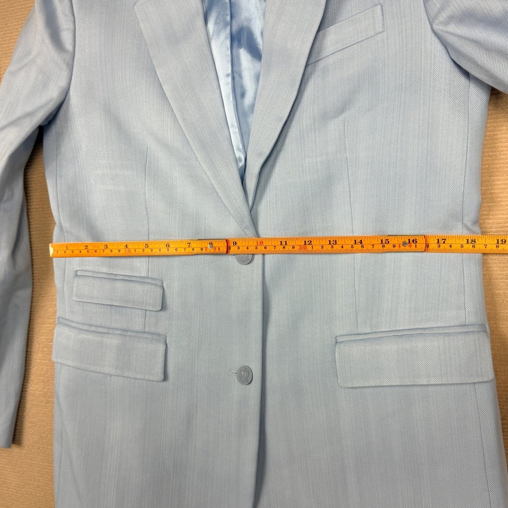 The Kooples Light Blue Textured Two Button Blazer Jacket FR 38 US 6 Women's - Picture 3 of 9